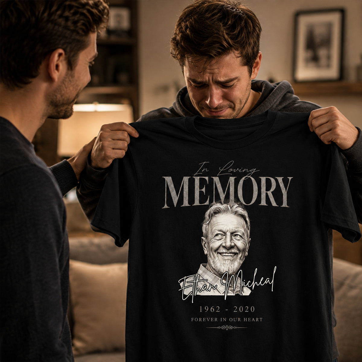 In Loving Memorial Forever In Our Hearts - Personalized Shirt - Memorial Sympathy Gift