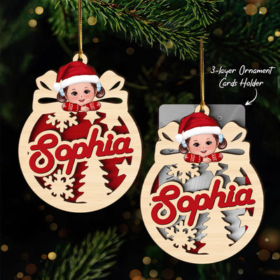 Christmas Money Gift Cards Letters Holder Ornament, Christmas Personalized Ornament, Christmas Gift For Kids