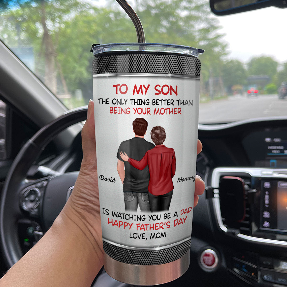 To My Son From Mom Personalized Tumbler| Heartfelt Father's Day Gift For Son