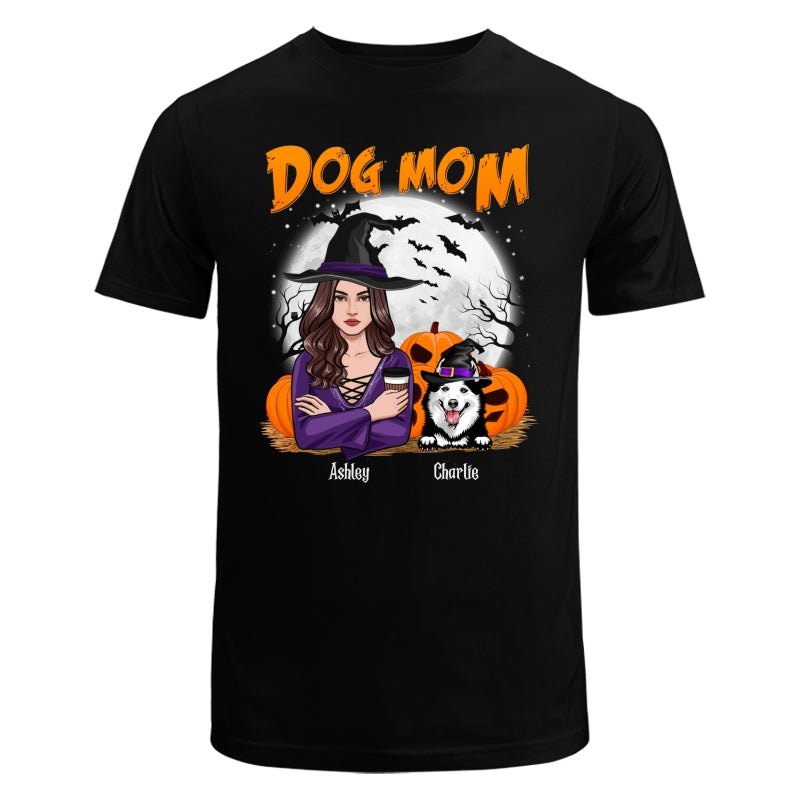 Dog Mom Halloween Woman Front View Vector Personalized Shirt