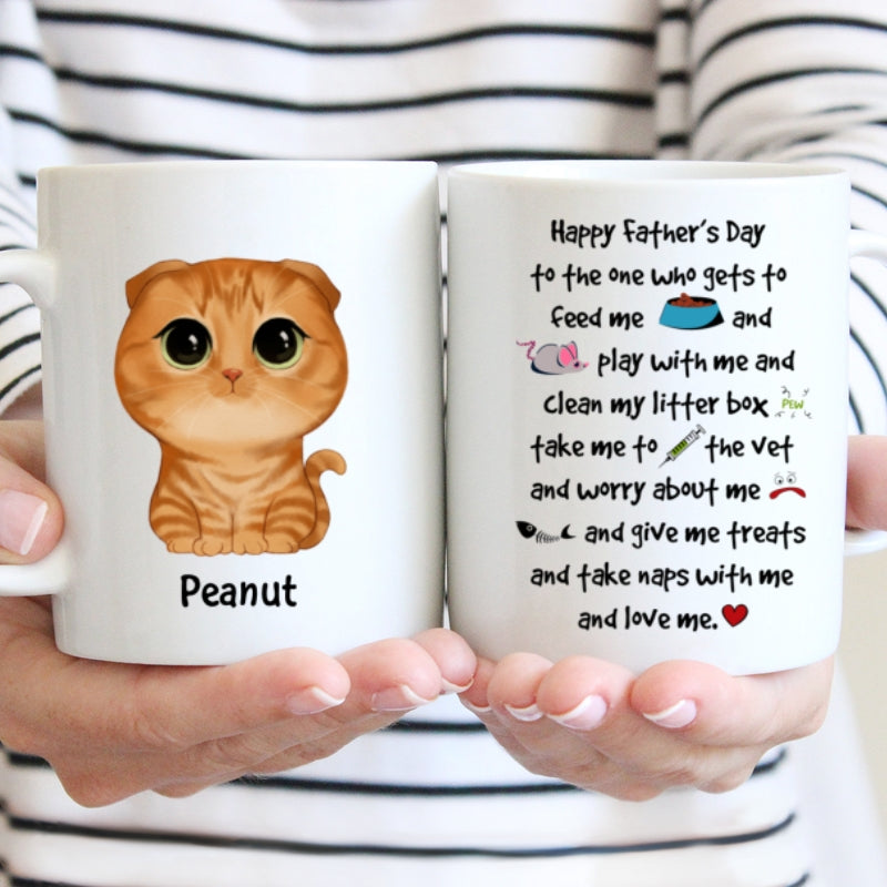 Watercolor Cute Cats Happy Father‘ Day Cat Things Personalized Mug