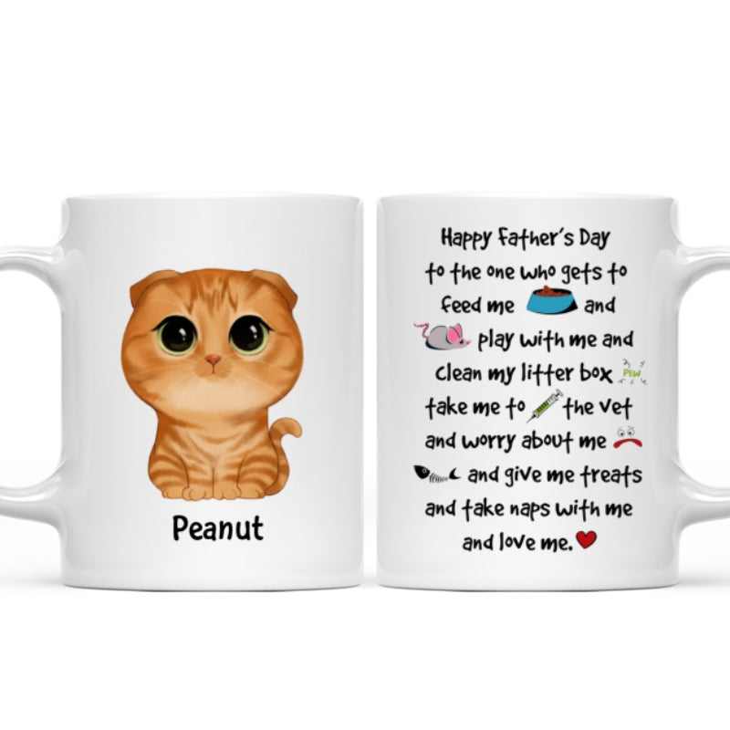 Watercolor Cute Cats Happy Father‘ Day Cat Things Personalized Mug