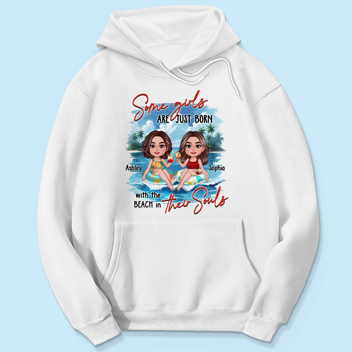 Summer Besties Chillin' On Beach Personalized Shirt