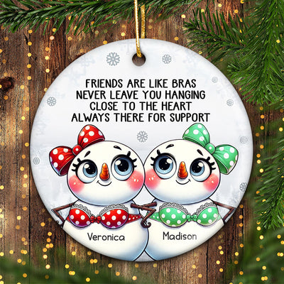 Personalized Snowman Friendship Christmas Ornaments 2024, Funny Gifts Christmas Ornaments for Besties