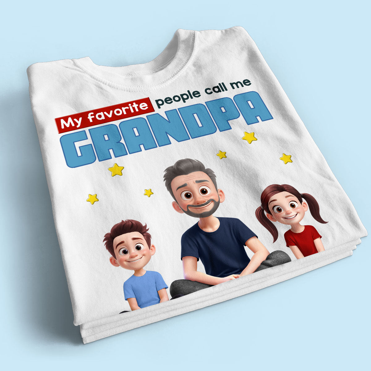 My Favorite People Call Me Grandpa Cartoon Funny Style Personalized Shirt, Gift For Grandpa