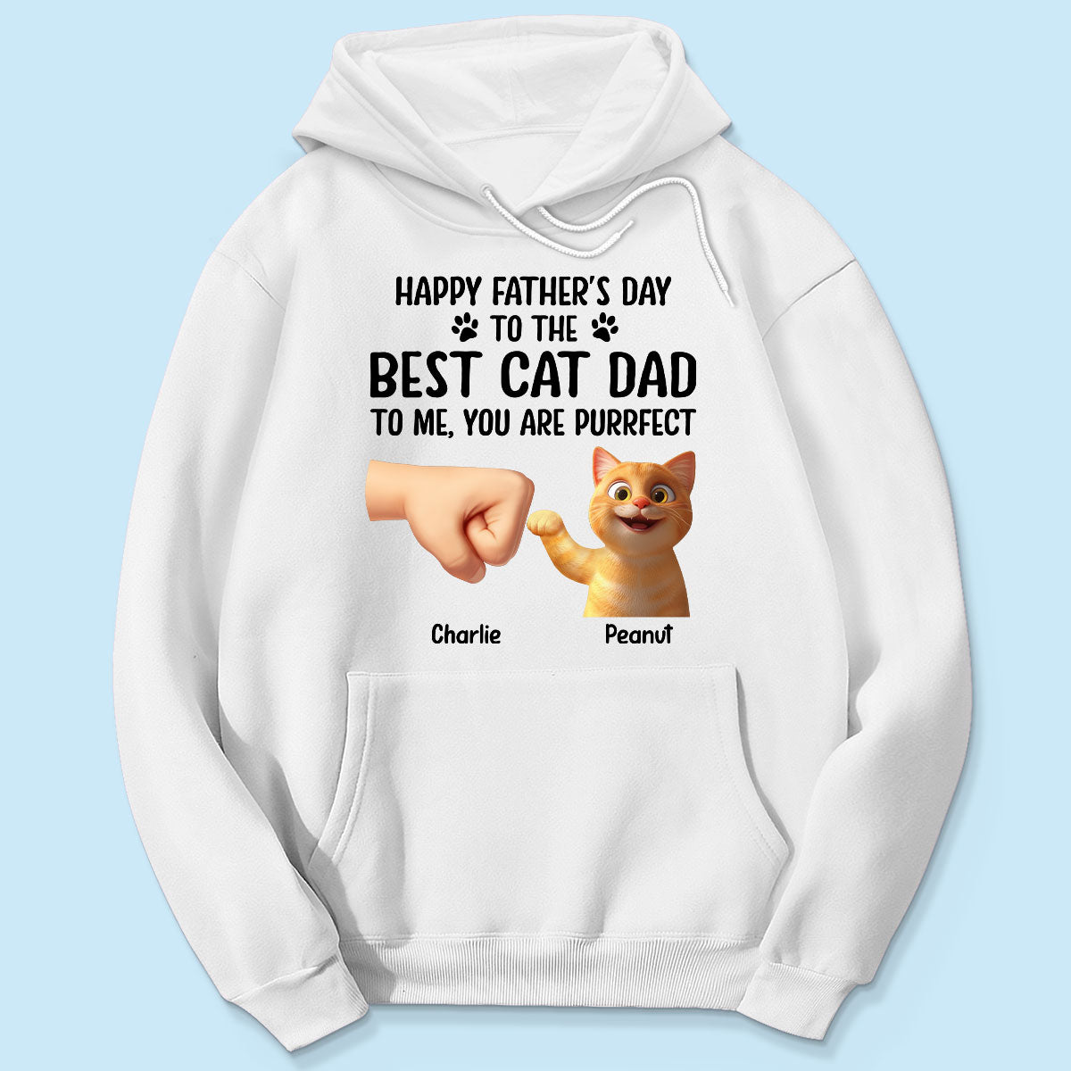 Happy Father's Day To The Best Cat Dad, You're Purrfect Personalized Shirt, Gift for Cat Dads
