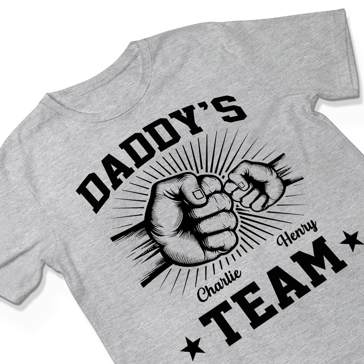 Daddy‘s Team Fist Bump Gift For Dad Personalized Shirt