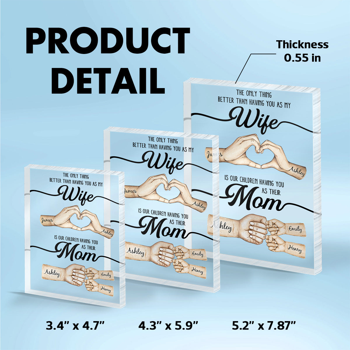 The Only Thing Better Than Having You As My Wife - Personalized Acrylic Block Plaque - Mother's Day Gift For Wife