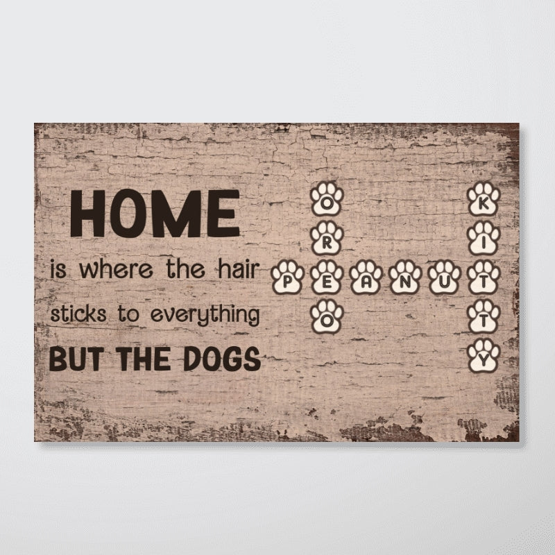 Home Is Where The Air Sticks To Everything But The Dog Crossword Puzle Personalized Poster