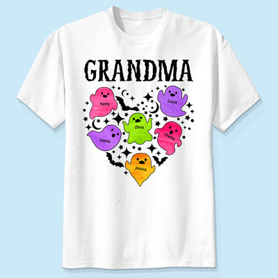 Halloween Grandma Boo Crew In Heart Personalized Shirt