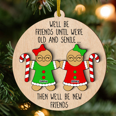 Funny Friend Personalized 2-Layer Wooden Ornament, Christmas Gift For Best Friends