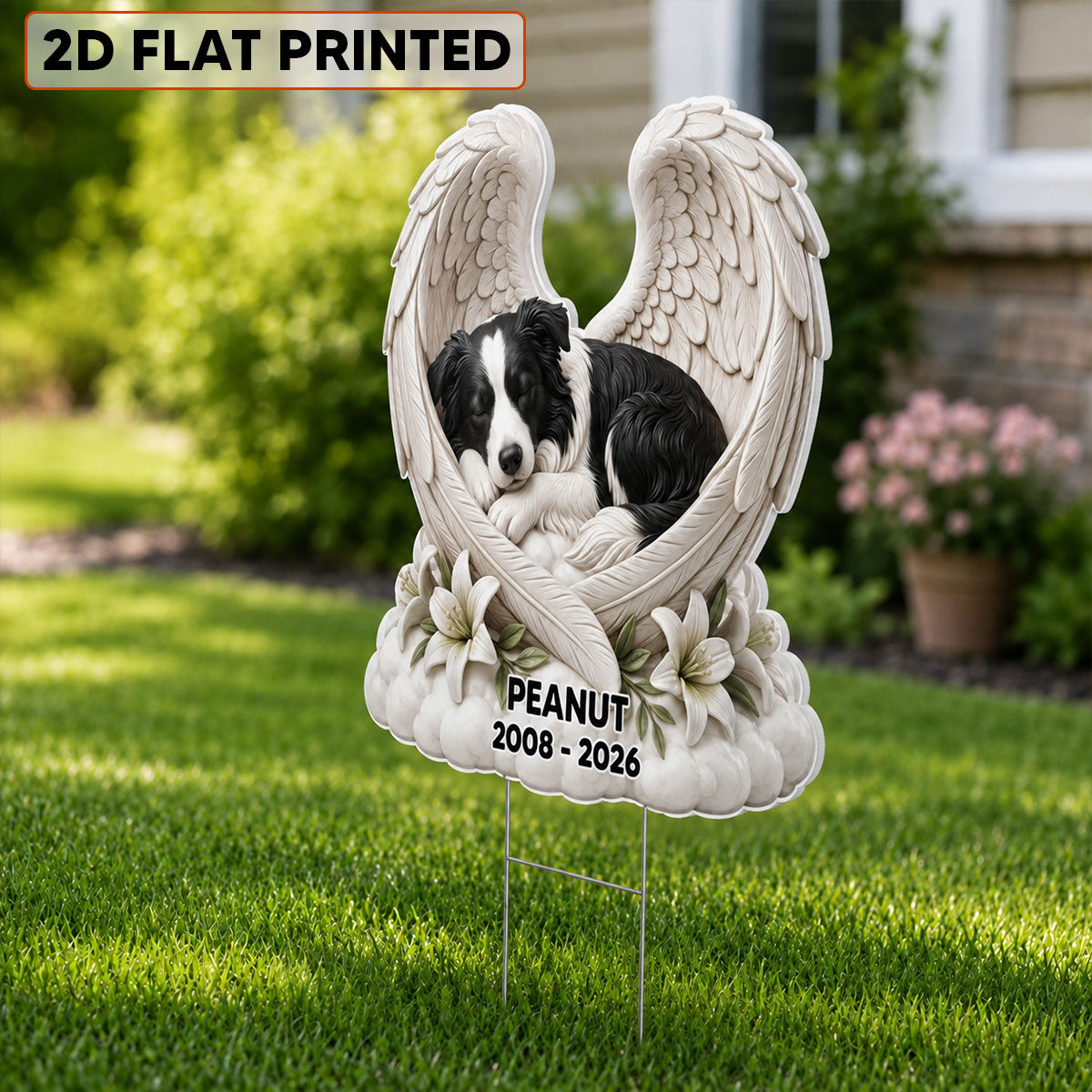 Pet Dog Cat Memorial Custom Photo - Personalized Yard Sign - Sympathy Gift, Remembrance Gift, Garden Sign