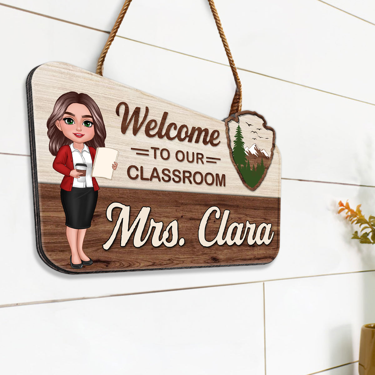 Welcome Classroom Let Adventure Begin Personalized Wood Sign, Back To School gift, Classroom Decor