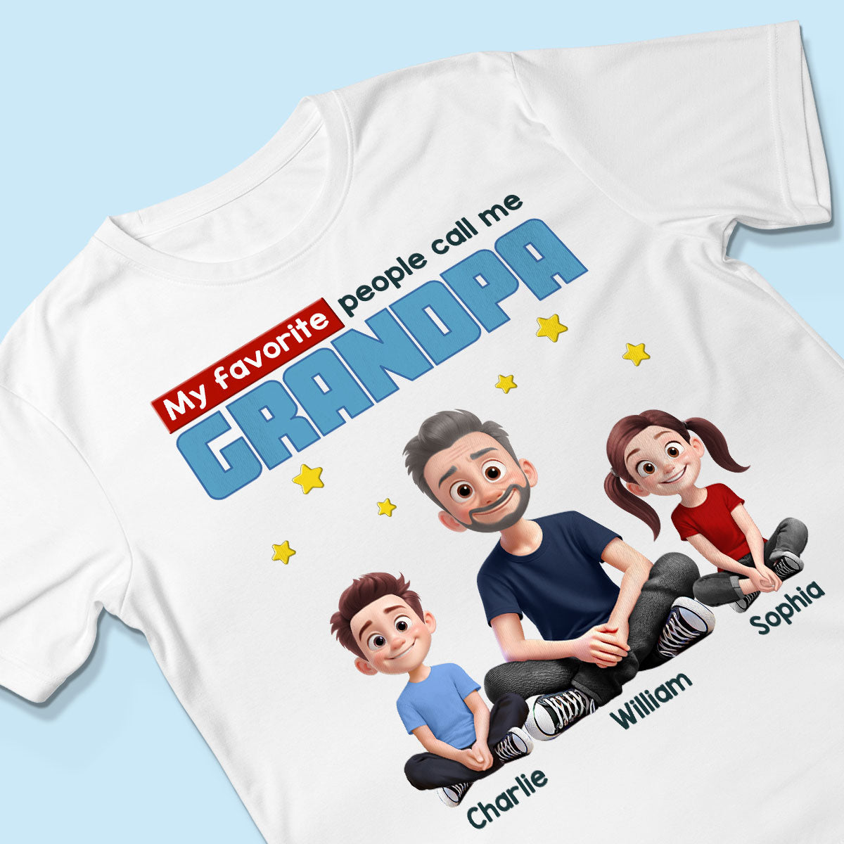 My Favorite People Call Me Grandpa Cartoon Funny Style Personalized Shirt, Gift For Grandpa