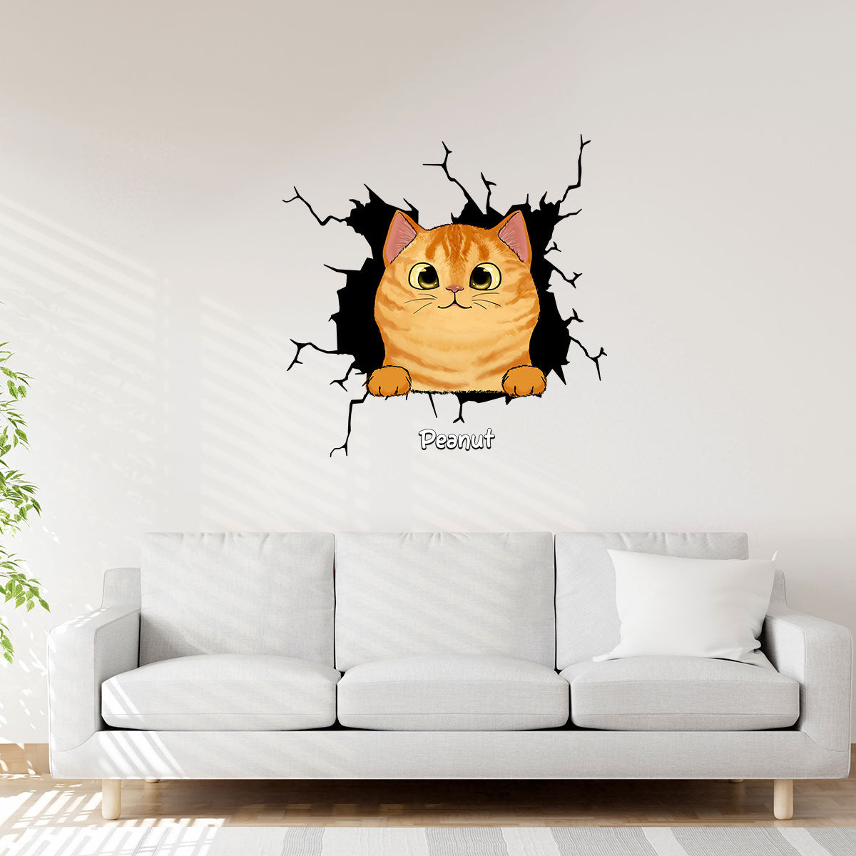 Peeking Cats Personalized Decal, Gift For Cat Lovers