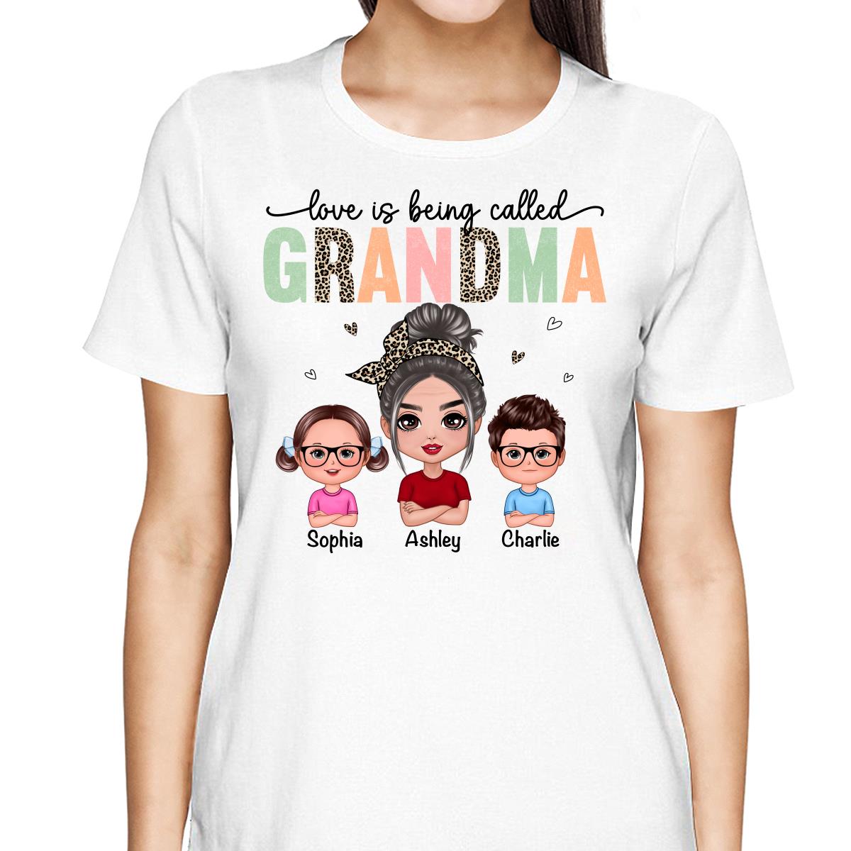 Colorful Leopard Love Is Being Called Grandma Personalized Shirt