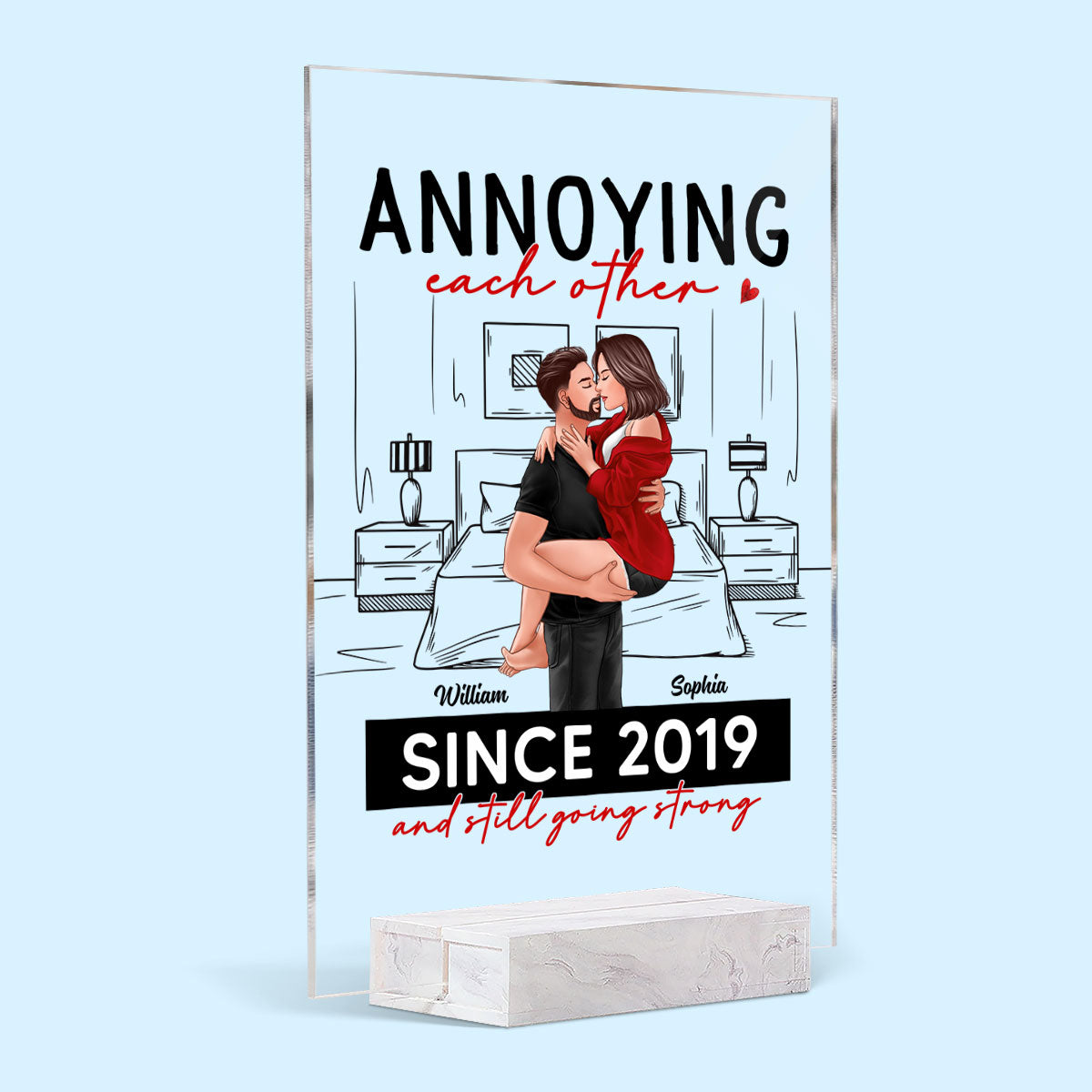 Outline Background Man Holding Woman Kissing Couple Gift For Him For Her Personalized Acrylic Plaque