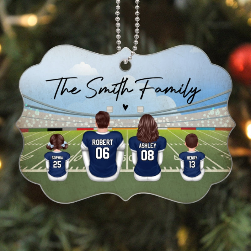 Football Family Christmas Personalized Acrylic Ornament