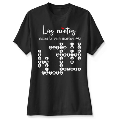 The Greatest Gift You Ever Know Crossword Puzzle Art - Personalized Shirt - Spanish Ver