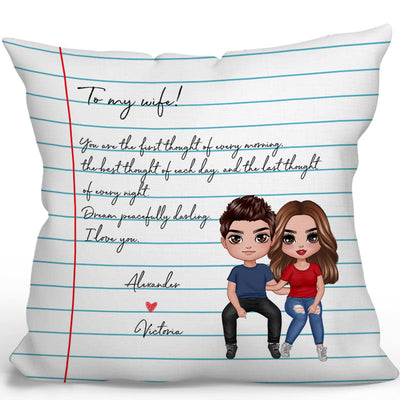 Couple Love Letter Valentine‘s Day Gift Personalized Pillow