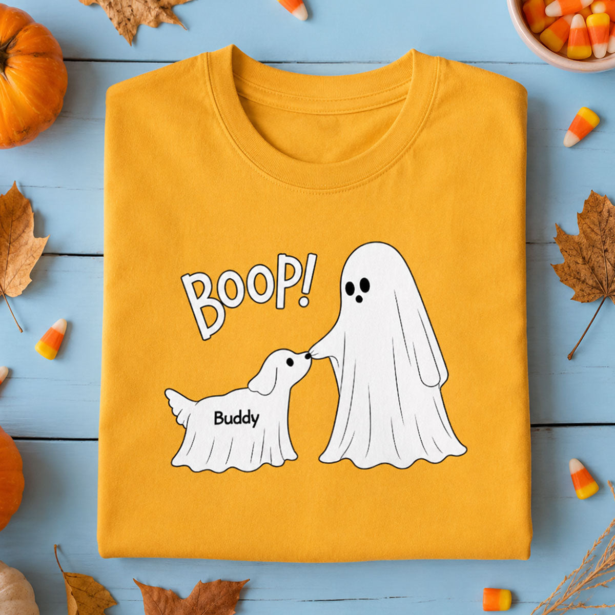 Cute Funny Ghost Boo-p Dog - Personalized Shirt - Halloween Shirt For Dog Lovers