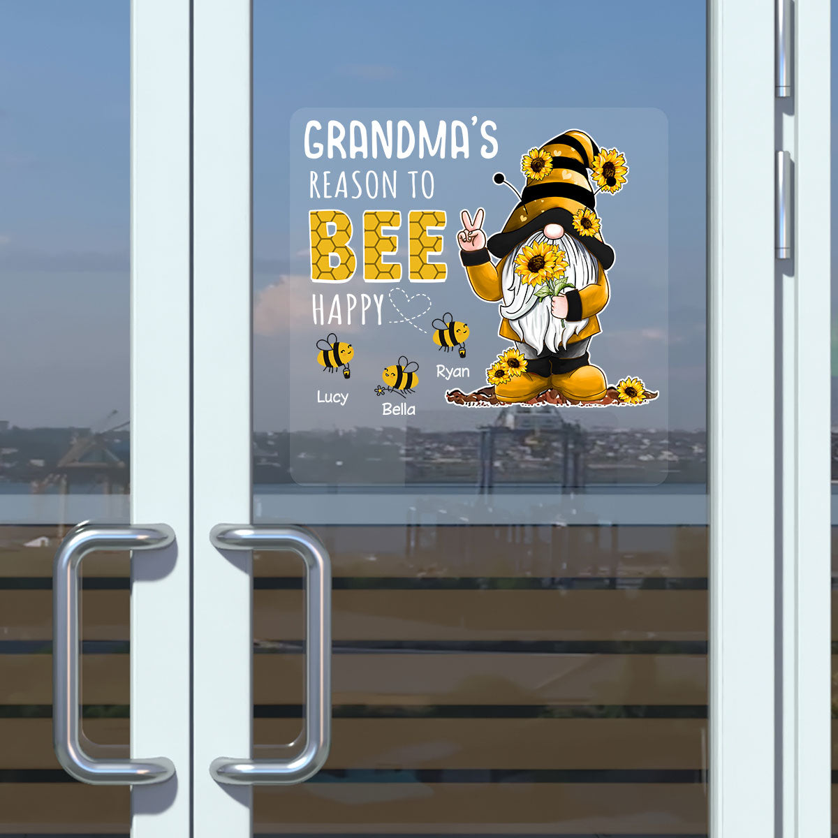 Gnome Grandma‘s Reason To Bee Happy Personalized Decal