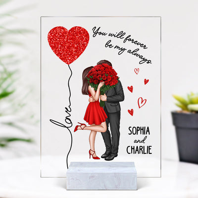 Elegant Couple Love Heart String Valentine‘s Gift Personalized Acrylic Plaque