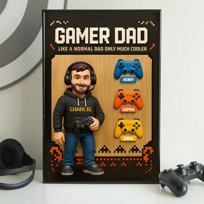 Gamer Dad Cooler Personalized Poster, Father's Day gift for Gamer Dad, Gift for Husband