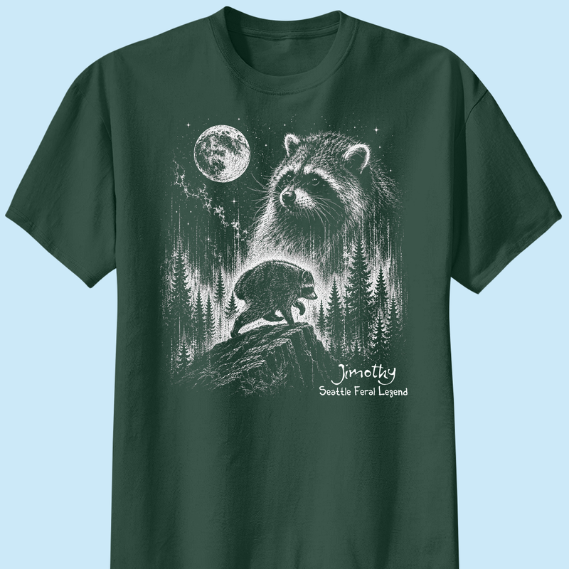 Trending Viral Retro Vintage Jimothy Raccoon Shirt - Trending 2026 Seattle Feral Legend Shirt