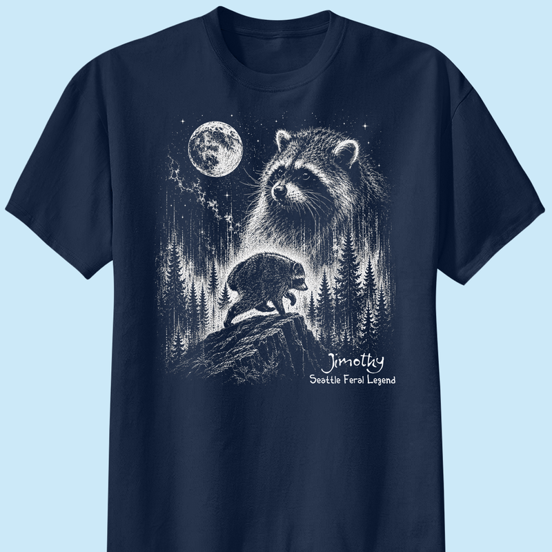 Trending Viral Retro Vintage Jimothy Raccoon Shirt - Trending 2026 Seattle Feral Legend Shirt