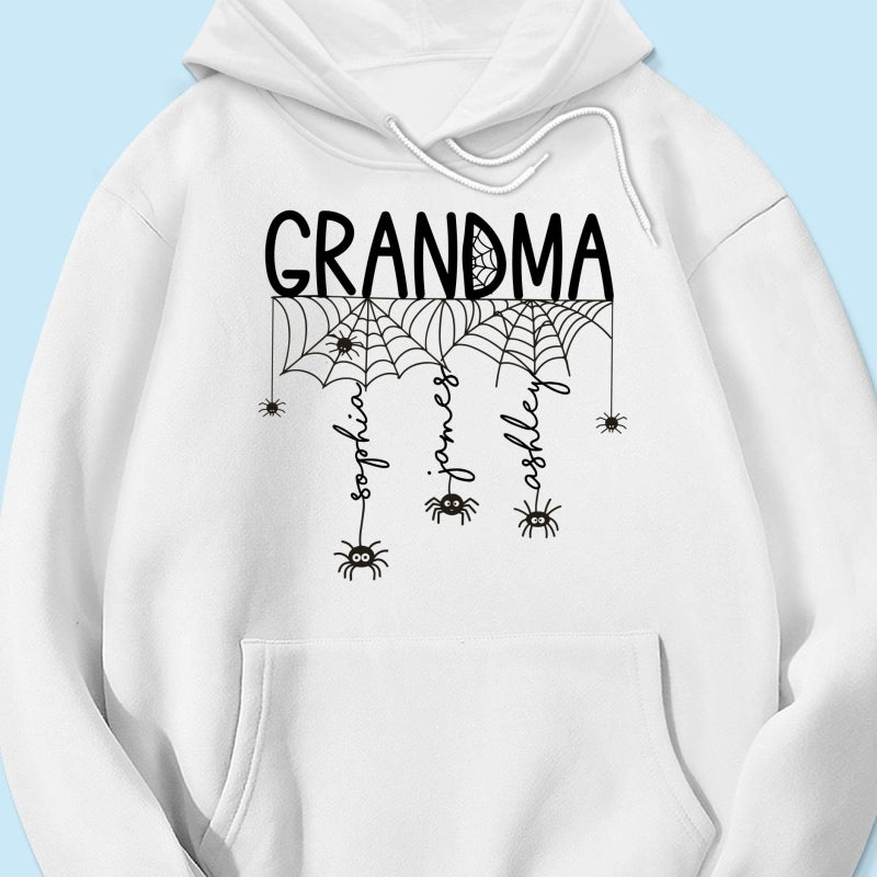 Halloween Grandma Mom Spooky Spiders - Personalized Shirt