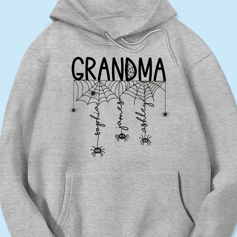 Halloween Grandma Mom Spooky Spiders - Personalized Shirt