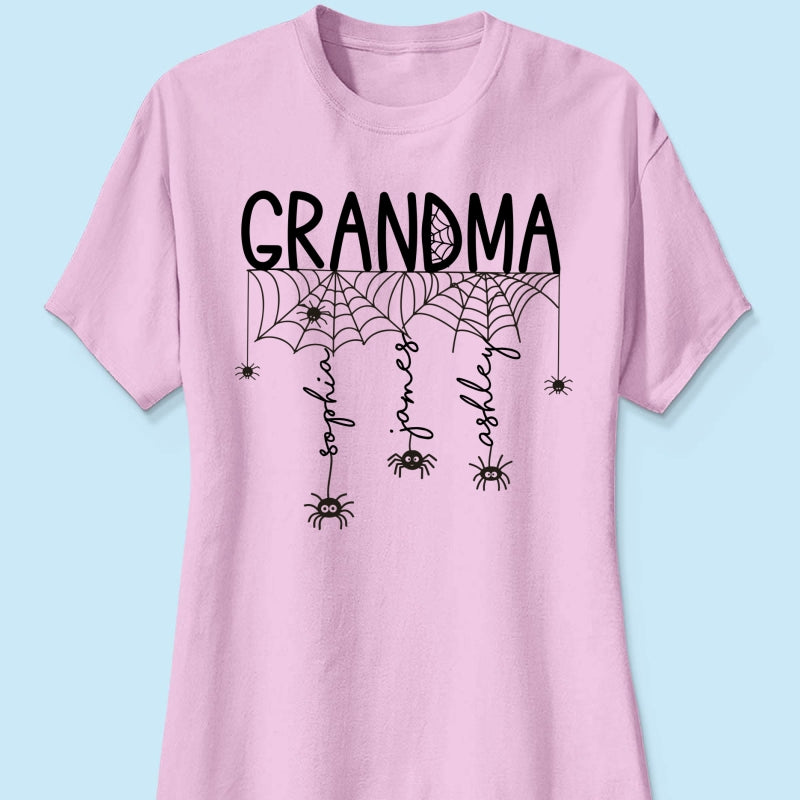 Halloween Grandma Mom Spooky Spiders - Personalized Shirt