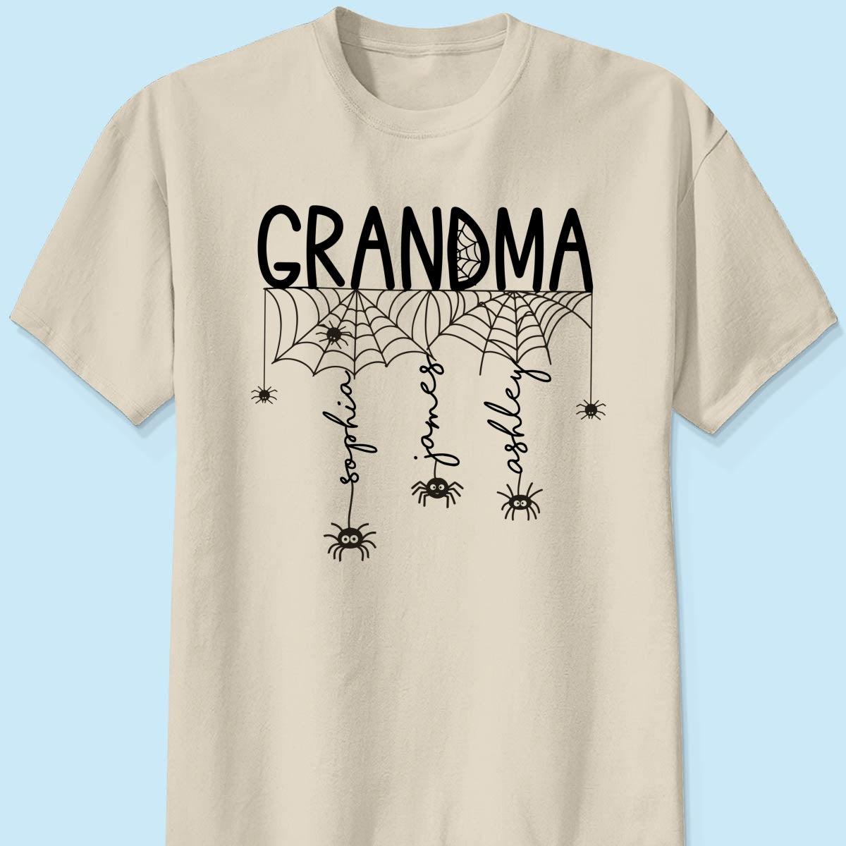 Halloween Grandma Mom Spooky Spiders - Personalized Shirt