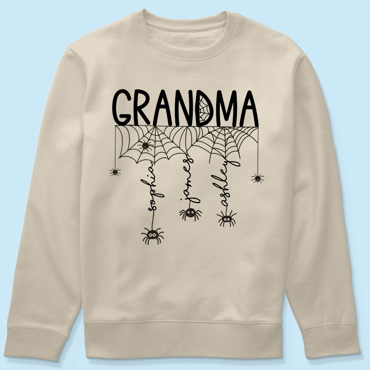 Halloween Grandma Mom Spooky Spiders - Personalized Shirt