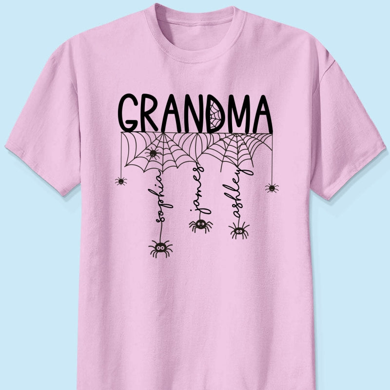 Halloween Grandma Mom Spooky Spiders - Personalized Shirt