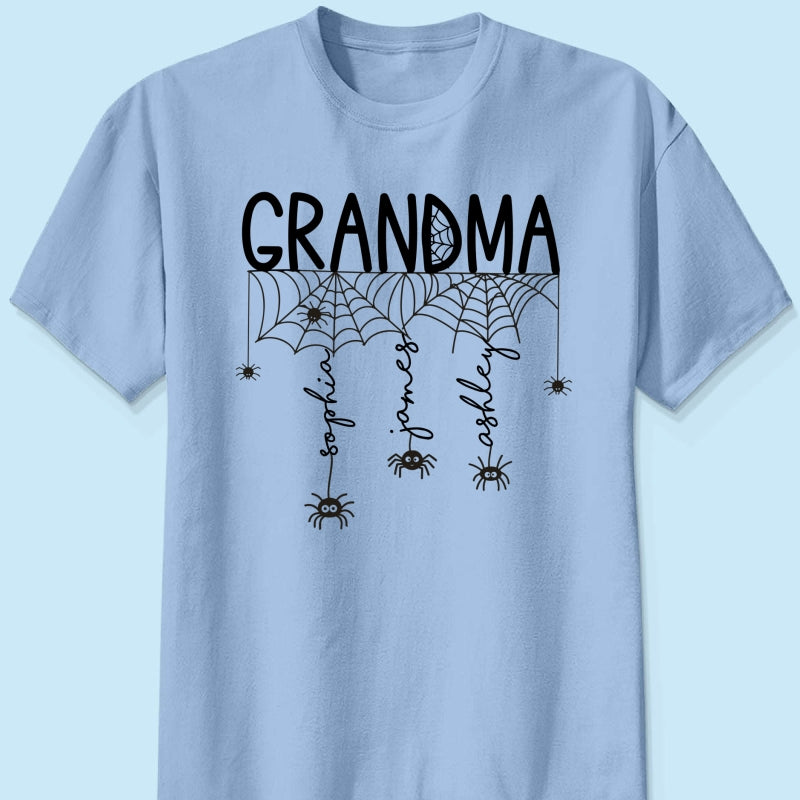 Halloween Grandma Mom Spooky Spiders - Personalized Shirt