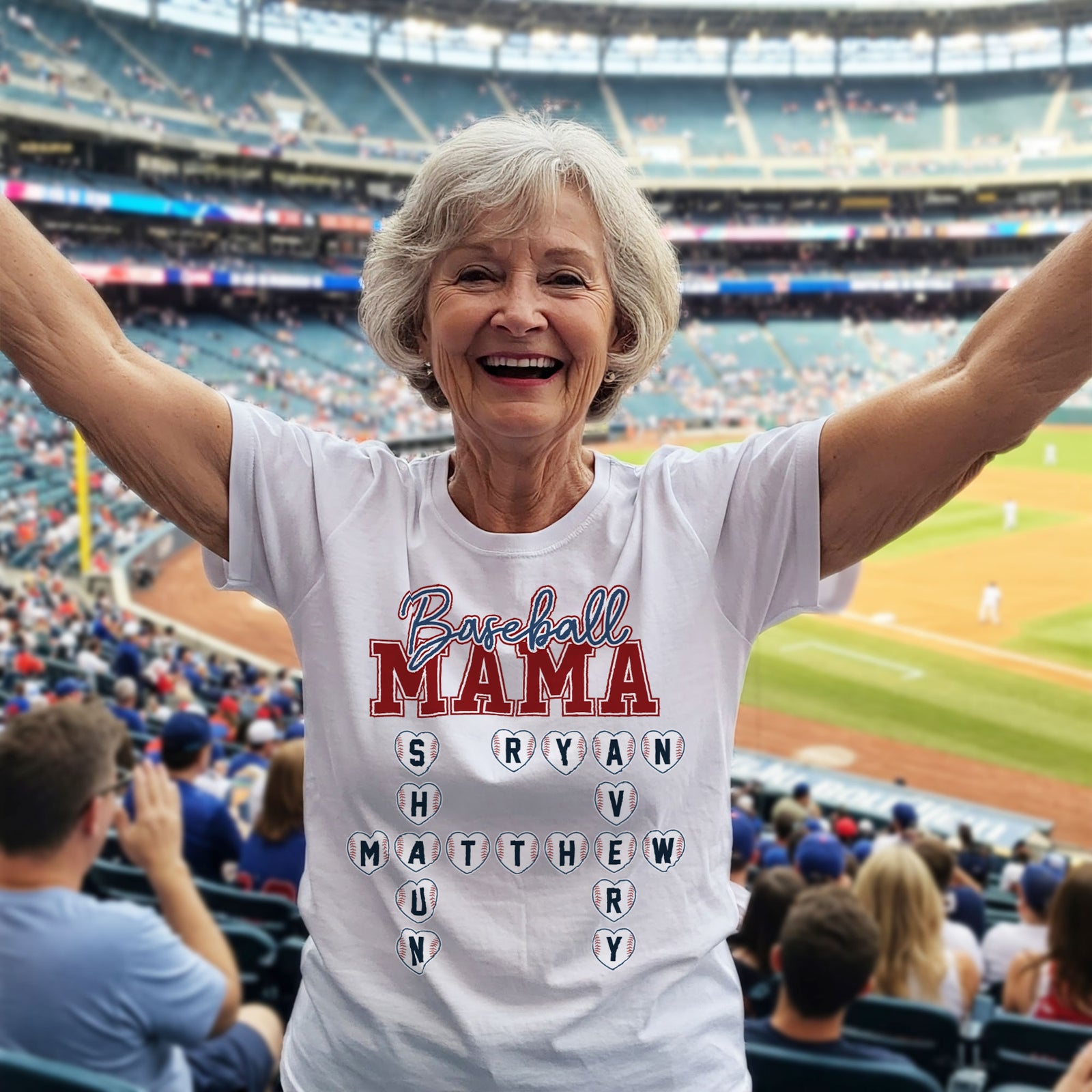 Baseball Mama Mom Grandma Crossword Puzzle Art Personalized Shirt