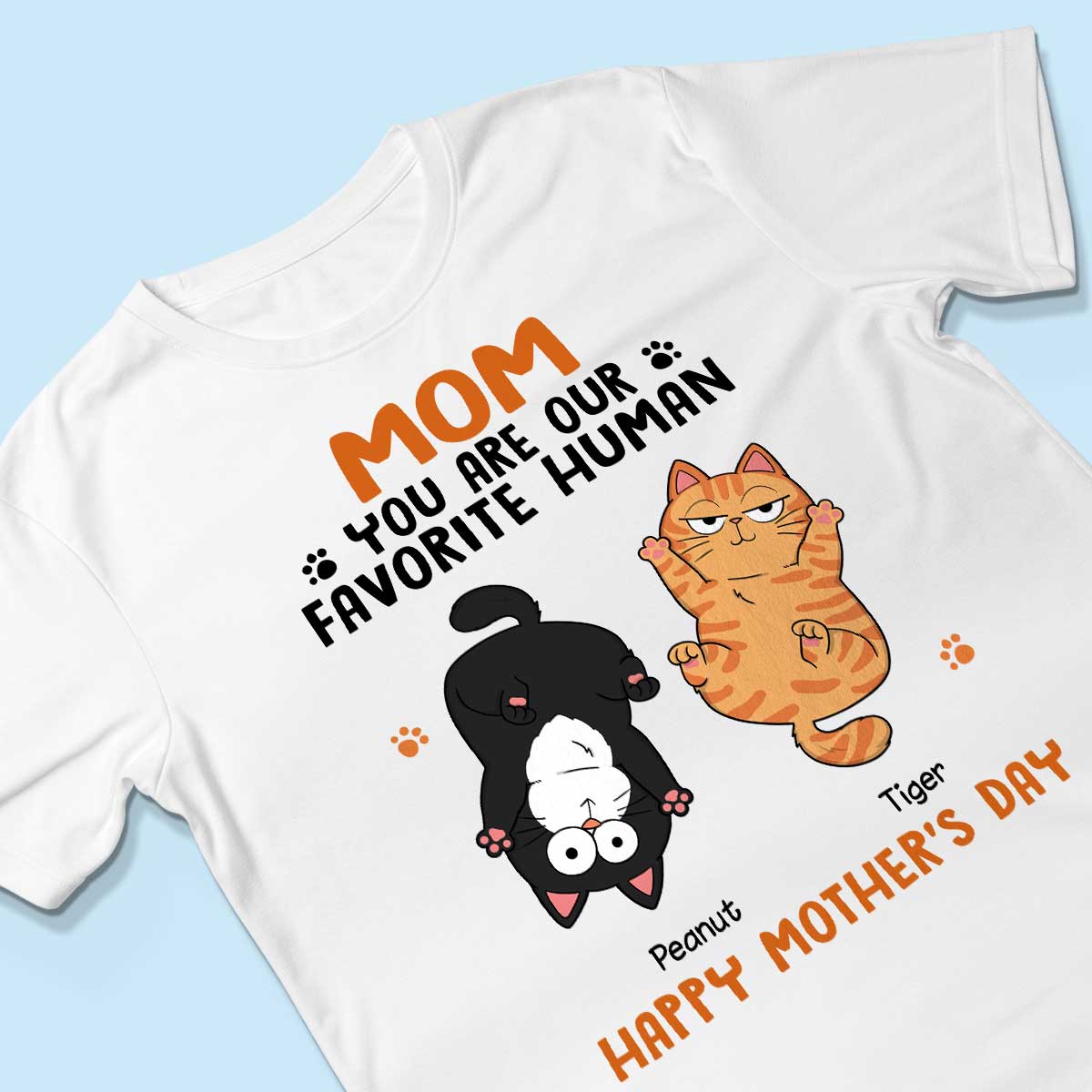 Favorite Human Gift For Cat Mom, Personalized Shirt