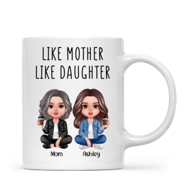 Like Mother Like Daughter Realistic Doll Personalized Mug