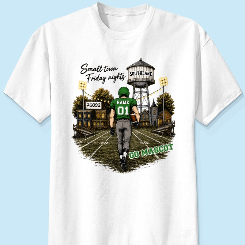 Custom Town Name & Zip Code - Personalized Shirt - Game Day Shirt for Football Mom, Football Mama