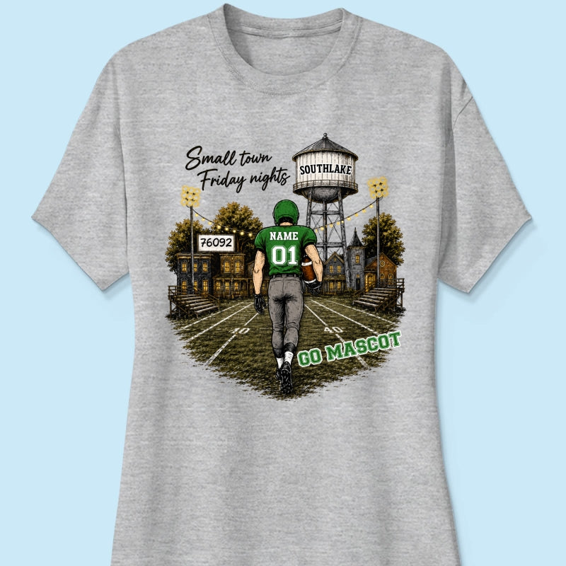 Custom Town Name & Zip Code - Personalized Shirt - Game Day Shirt for Football Mom, Football Mama
