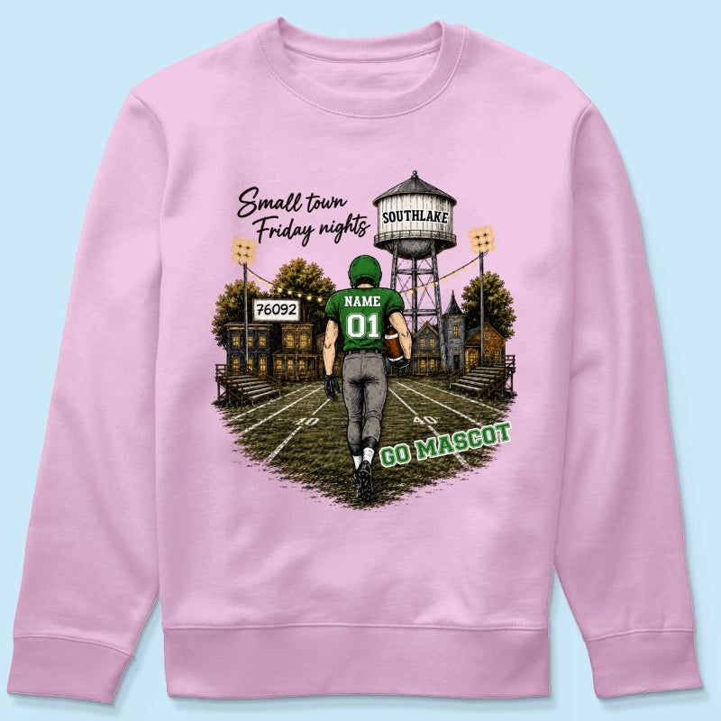 Custom Town Name & Zip Code - Personalized Shirt - Game Day Shirt for Football Mom, Football Mama