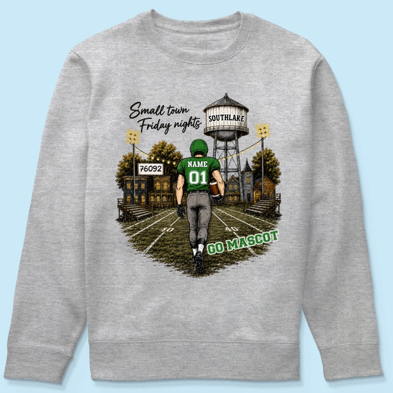 Custom Town Name & Zip Code - Personalized Shirt - Game Day Shirt for Football Mom, Football Mama