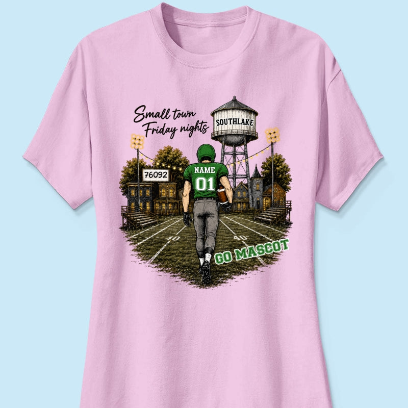 Custom Town Name & Zip Code - Personalized Shirt - Game Day Shirt for Football Mom, Football Mama