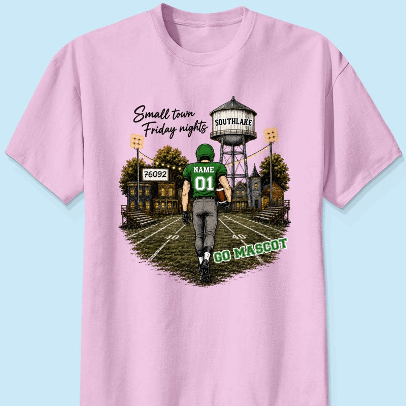 Custom Town Name & Zip Code - Personalized Shirt - Game Day Shirt for Football Mom, Football Mama