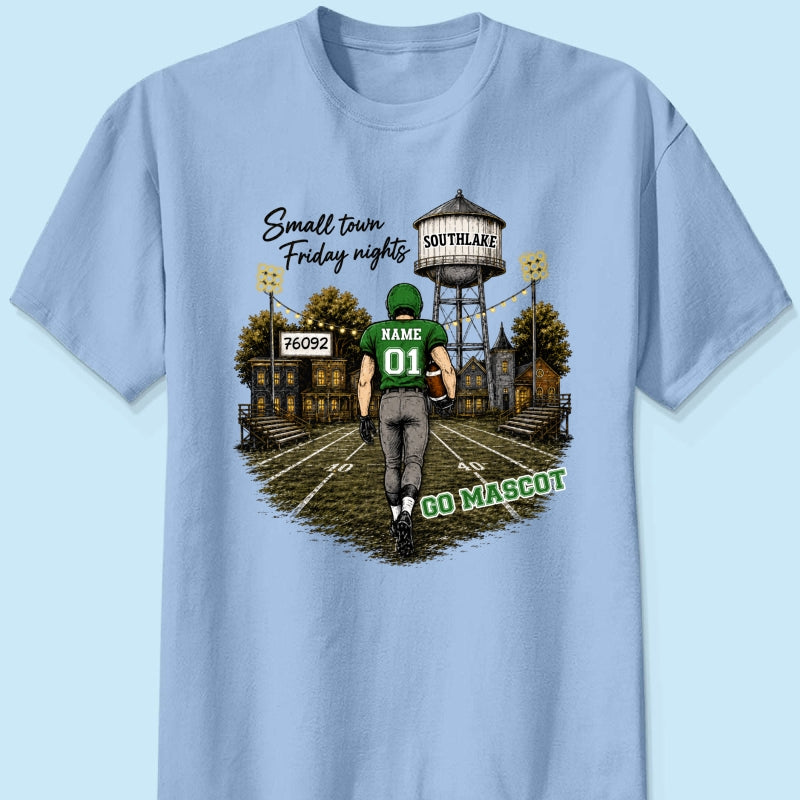 Custom Town Name & Zip Code - Personalized Shirt - Game Day Shirt for Football Mom, Football Mama