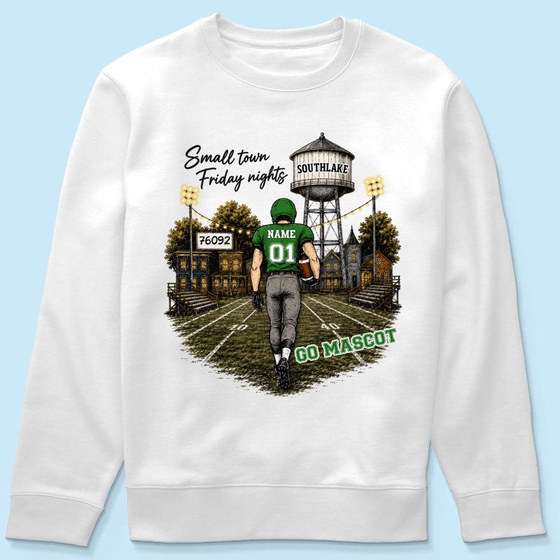 Custom Town Name & Zip Code - Personalized Shirt - Game Day Shirt for Football Mom, Football Mama