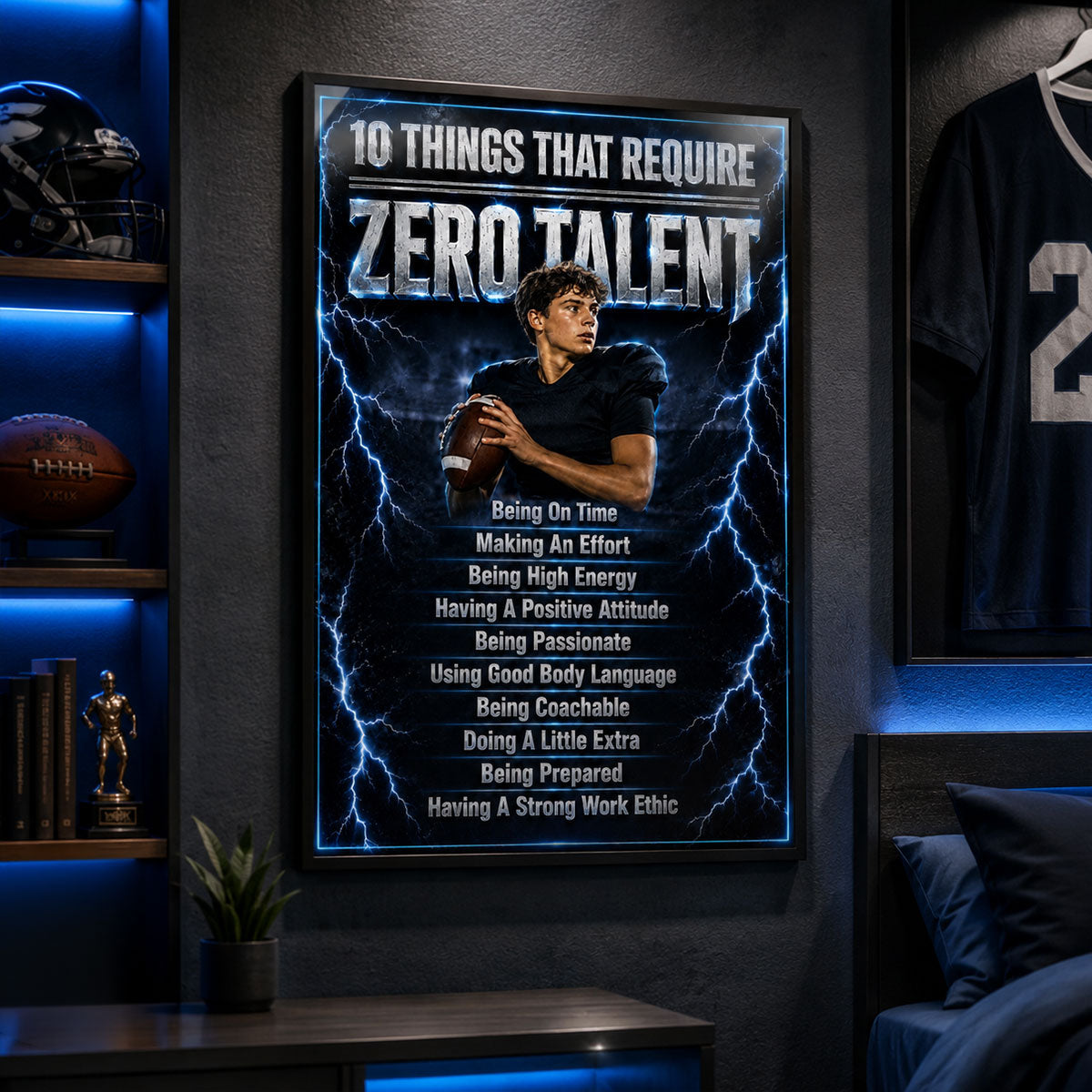 10 Things That Require Zero Talent - Personalized Poster - Motivational Print
