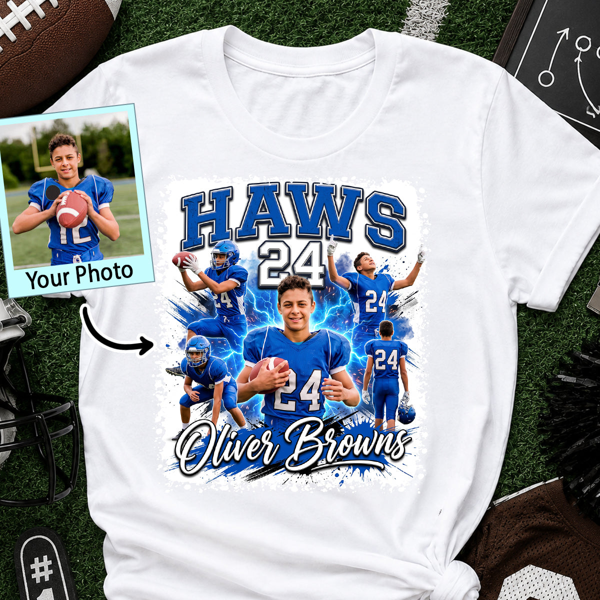 Custom Football Basketball Baseball Player - Personalized Shirt - Football Mom Dad Tee, Trendy Sport Shirt, Senior Gift